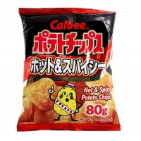 0X-00103 Calbee Hot & Spicy Potato Chips 2.80 Oz (80 g)