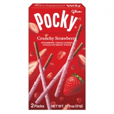 0X-15242 Glico Pocky Crunchy Strawberry 1.79 Oz (51g)