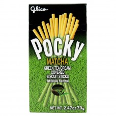 0X-15253 Glico Pocky Matcha Green Tea Cream Covered Biscuit Sticks - 2.47oz