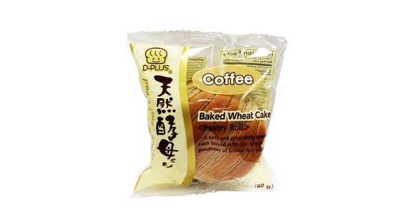 Shirakiku D-Plus Natural Yeast Bread Baked Wheat Cake - Coffee