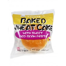 0X-65092 Shirakiku D-Plus Natural Yeast Bread Baked Wheat Cake - Sweet Red Bean Paste  2.82 Oz (80 g)