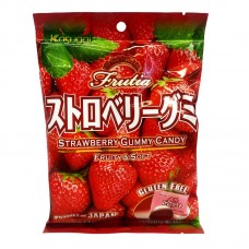 0X-04005 Kasugai Fruitia Strawberry Gummy Candy 3.59 Oz (102 g)