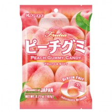 0X-04034 Kasugai Fruitia Peach Gummy Candy 3.77 Oz (107 g)