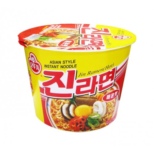 Ottogi Jin Ramen Spicy Big Bowl Instant Noodle 3.88 Oz 110g