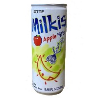 0X-08445 Lotte Milkis Carbonated Drink- Apple 8.45 Fl Oz (250 ml)