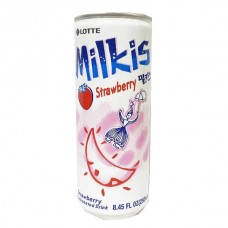 0X-79101 Lotte Milkis Carbonated Drink - Strawberry 8.45 Fl Oz (250 ml)