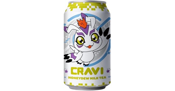 CRAVI Digimon Honeydew Milk Tea - Gomamon 10.65 Oz 315ml