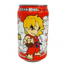 0X-54261 OCEAN BOMB STREET FIGHTER KEN SPARKLING TEA WHITE GRAPE FLAVOR 11.15 Oz (330ml)