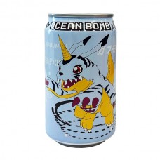 0X-54306 OCEAN BOMB Digimon Adventure Gabumon Sparkling Water - Blueberry Flavor 11.1oz (330ml)