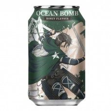 0X-54338 OCEAN BOMB ATTACK ON TITAN SPARKLING WATER (HONEY CITRON) - LEVI ACKERMAN 11.15 Oz (330ml)