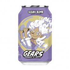 0X-54397 OCEAN BOMB GEAR 5 MONKEY D. LUFFY SPARKLING WATER (GRAPE FLAVOR) 11.15 Oz (330ml)