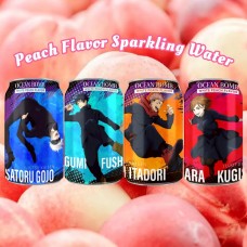 0X-54415 QDOL JUJUTSU KAISEN SHIBUYA INCIDENT SPARKINLING WATER  WHITE PEACH FLAVOR (RANDOM)