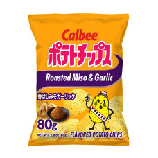 0X-01168 Calbee Roasted Miso & Garlic Potato Chips 2.80 Oz (80 g) 0X-01168 Calbee Roasted Miso & Garlic Potato Chips 2.80 Oz (80 g)