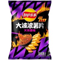 0X-93542 Lays Gourmet Potato Chips Wavy Buldak Spicy Noodles 2.46 Oz (70 g)