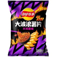 0X-93542 Lays Gourmet Potato Chips Wavy Buldak Spicy Noodles 2.46 Oz (70 g)