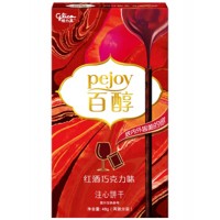0X-04124 Glico Pejoy Premium Cream-filled Biscuit Sticks (Red Wine Chocolate Flavor)  1.69 Oz (48 g)