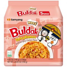 0X-00086 Samyang Buldak Rose Spicy Chicken Flavor Ramen Noodles (5 Pack) 