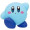 02-08410 Kirby's Dream Land Wii Deluxe Koronto Soft Vinyl Kirby Collection 300y - Kirby (Blue)