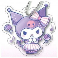 SR-28939 Sanrio Kuromi Acrylic Keychain 300y - Idol