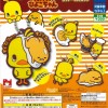 SR-87686 Gudetama x Chicken Ramen Hiyoko-Chan Chick Chan Capsule Rubber Mascot 300y - Set of 5