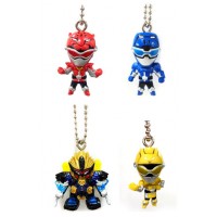 M1-77494 Tokumei Sentai Go-Busters Go-Busters Powered Custom Swing Mini Figure Mascot Vol. 4 200y - Set of 4