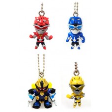 M1-77494 Tokumei Sentai Go-Busters Go-Busters Powered Custom Swing Mini Figure Mascot Vol. 4 200y - Set of 4