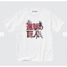 MS-68815 UNIQLO UT Archive Attack on Titan Short Sleeve Graphic T-Shirt White - SIZE M