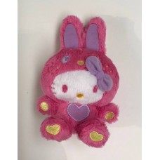 SR-00014 Sanrio Hello Kitty Pink Bunny Ears Mini Plush with Ball Chain Keychain