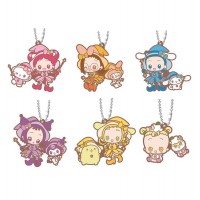 SR-51545 Ojomajo Magical DoReMi X Sanrio Character Special Capsule Rubber Mascot 300y - Set of 6