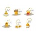 SR-83918  Takara TOMY A.R.T.S  Sanrio Gudetama Strange Pose Figure Mascot Swing 200y - Set of 6