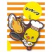 SR-87686 Gudetama x Chicken Ramen Hiyoko-Chan Chick Chan Capsule Rubber Mascot 300y - Set of 5