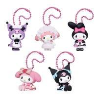 SR-87881 My Melody and Kuromi Sweet Lolita Mini Figure Mascot 300y - Set of 5