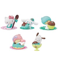 SR-88461 Sanrio Character LOVE Meets Chocolate Mint Mini Figure Collection 300y - Set of 5