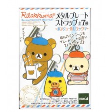 SR-14821 RunA Rilakkuma Bonjour French Theme  Metal Plate Strap (One Random)