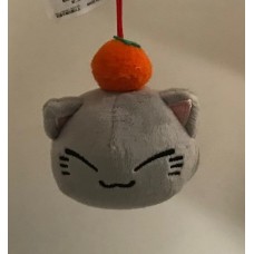 AMU-PRZ6931 Nemu Neko (Sleepy Cat) Tangerine Style Mini Plush - Gray Cat