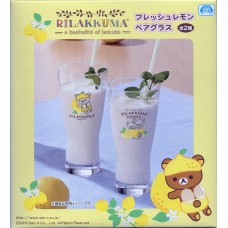 SS8113 Rilakkuma A Basket Full of Lemons Collectible Glass - Set of 2 Glasses (Version A)