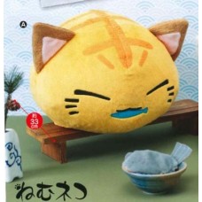 AMU-PRZ7702a Nemu Neko DX Plush Tora Osakana Version - Yellow