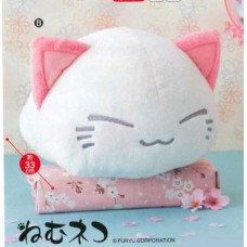 AMU-PRZ7975b Nemu Neko DX Plush Cherry Blossom Version - White