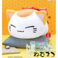 AMU-PRZ8270a Nemu Neko Big Plush - White/Yellow Red Ribbon