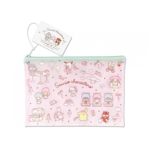 Sanrio Flat Pouch Set Characters Oomori Design