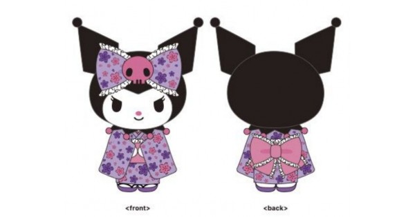 Kuromi Standing Plush - Purple Kimono Version