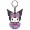 SR-15298 Kuromi Mascot Keyring - Purple Kimono Version